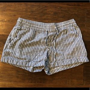 Striped drawstring shorts